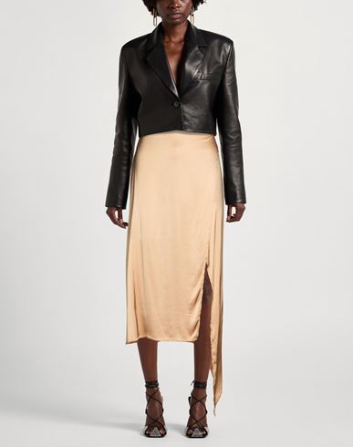 Woman Maxi skirt Camel Size 10 Viscose, Nylon, Elastane