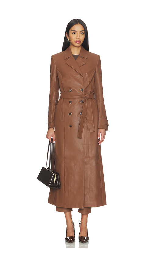 Bardot ropa de calle vegan leather en color marrón L también en M, S