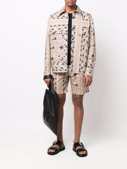 Paisley print shorts