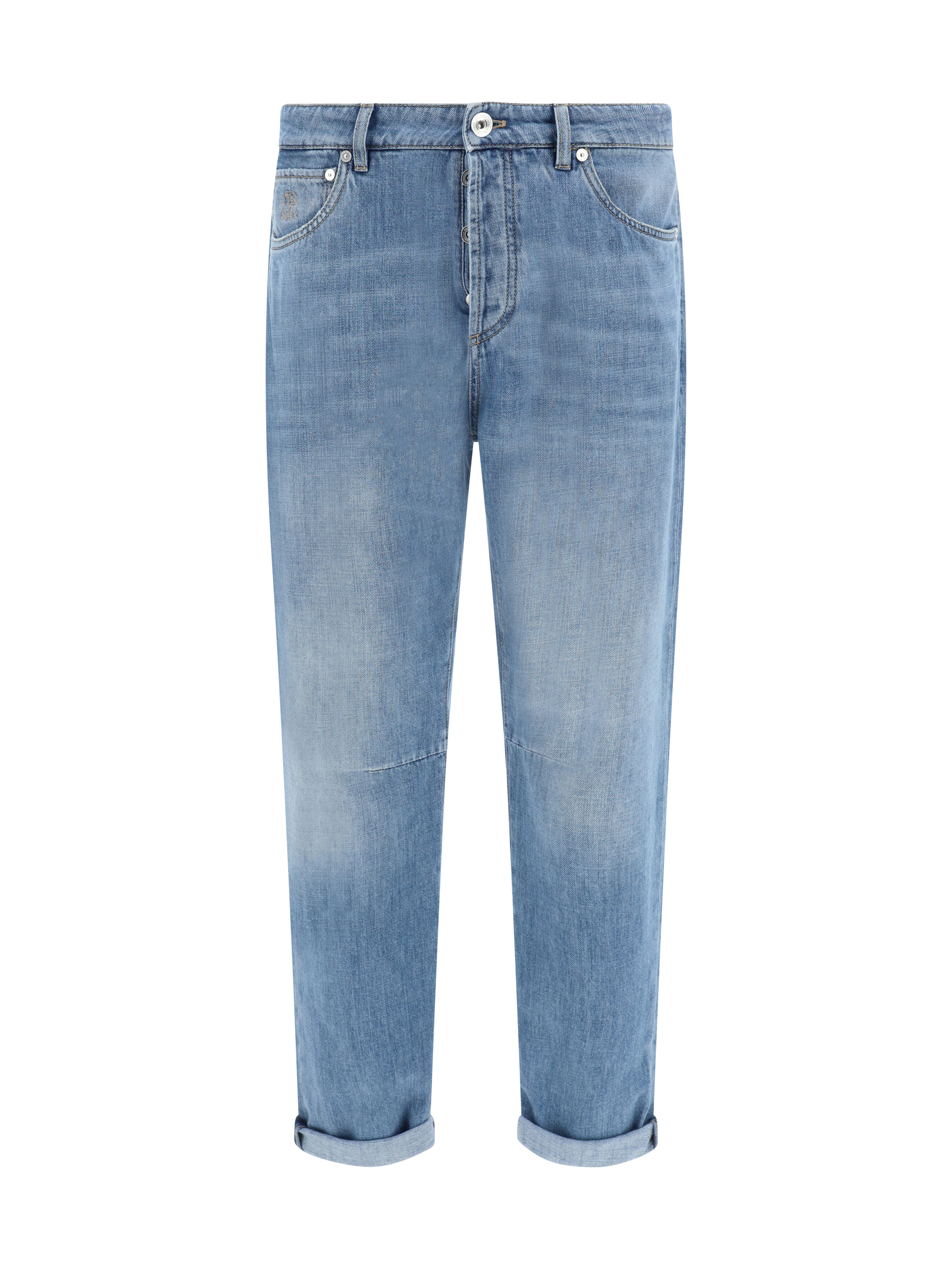Five-pocket Leisure Fit Trousers In Lightweight Denim