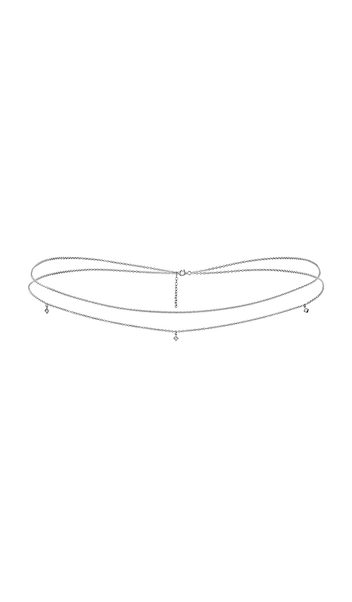 NAiiA x REVOLVE Double Belly Chain in Metallic Silver