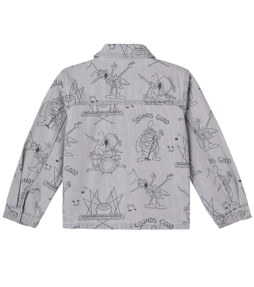 Printed denim jacket