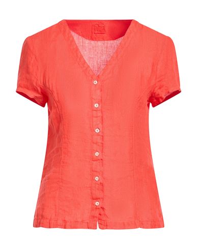 Woman Shirt Tomato red Size 6 Linen