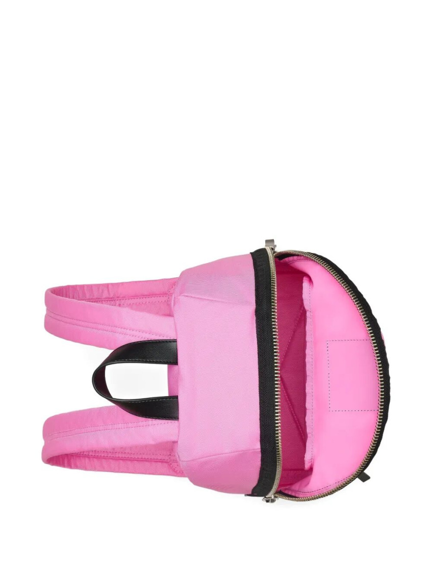 Pink The Biker Nylon Medium Backpack