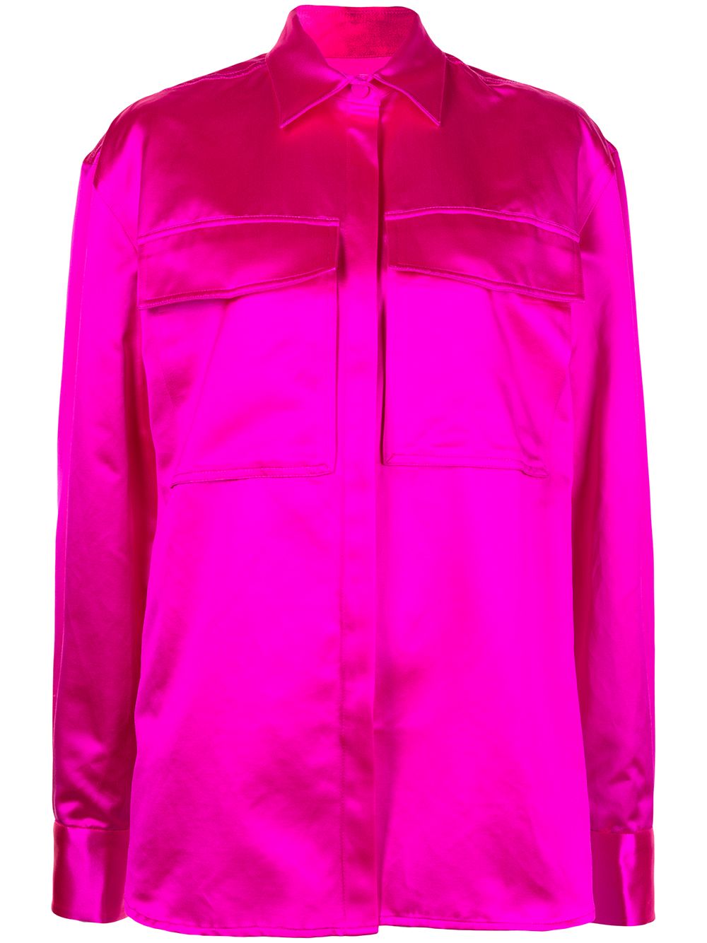 Duchesse satin boxy shirt - Pink