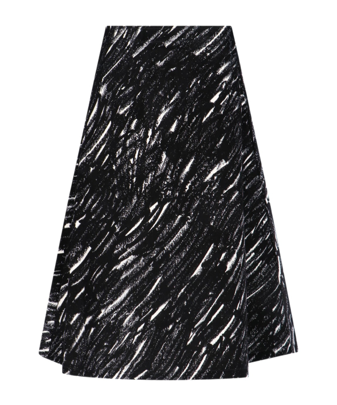 High-Waisted Flared Midi Skirt