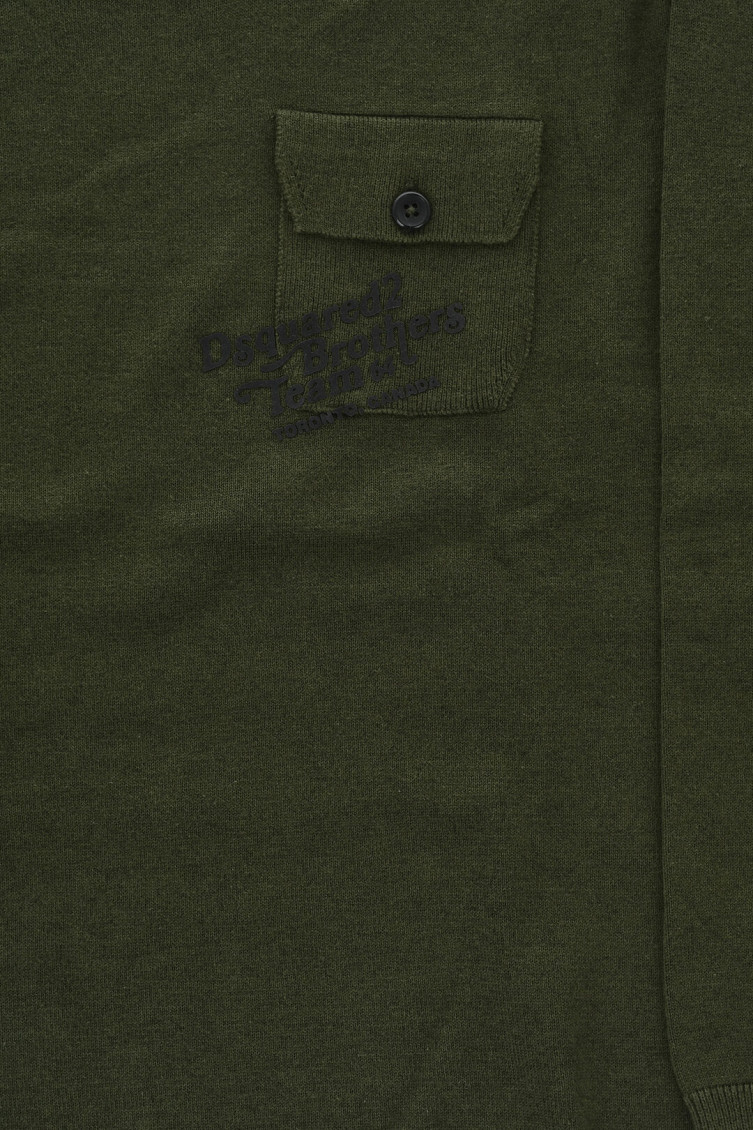 Girls Dark Green Regular-fit Sweater