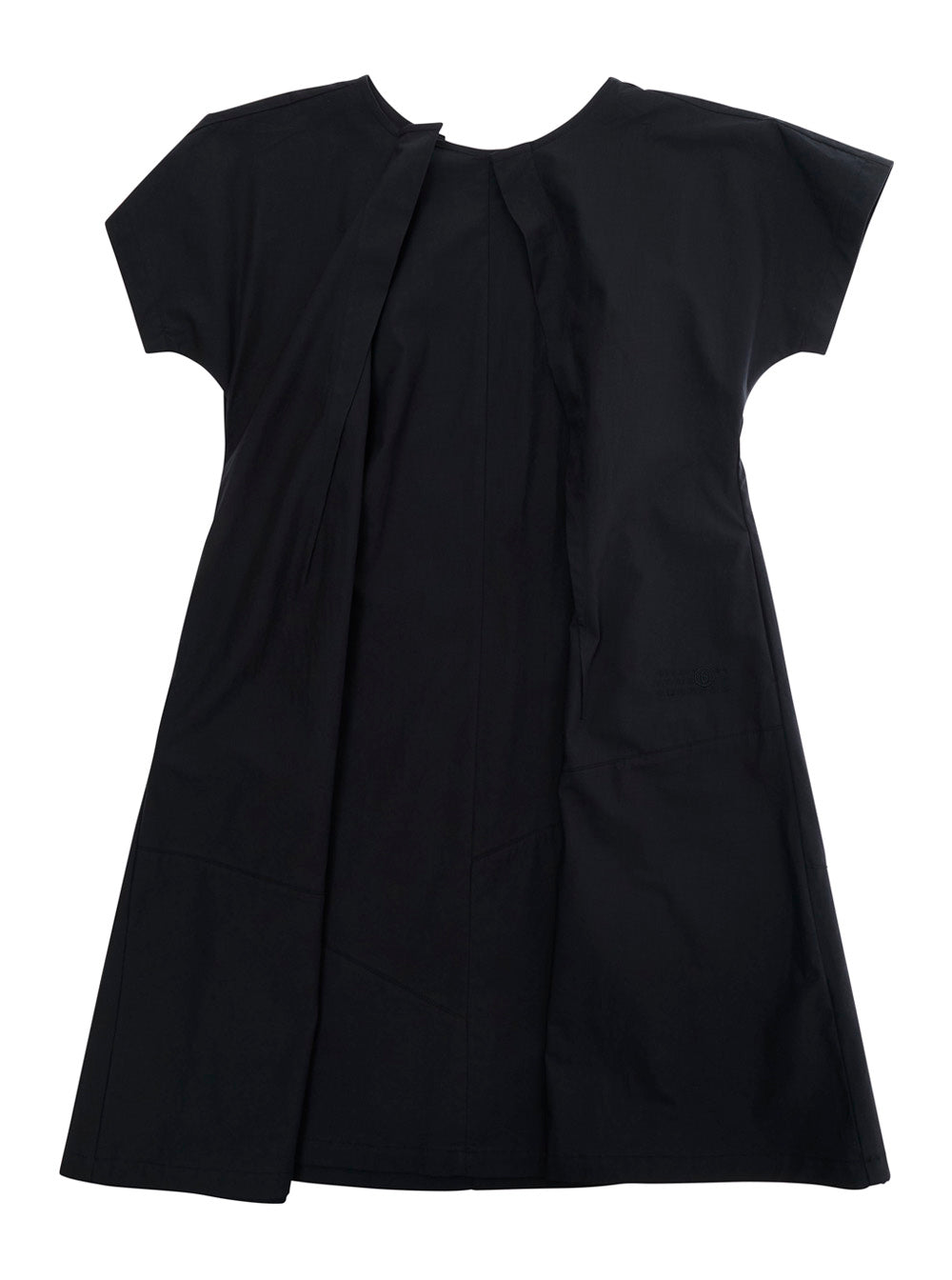 Cotton A-Line Dress — Black