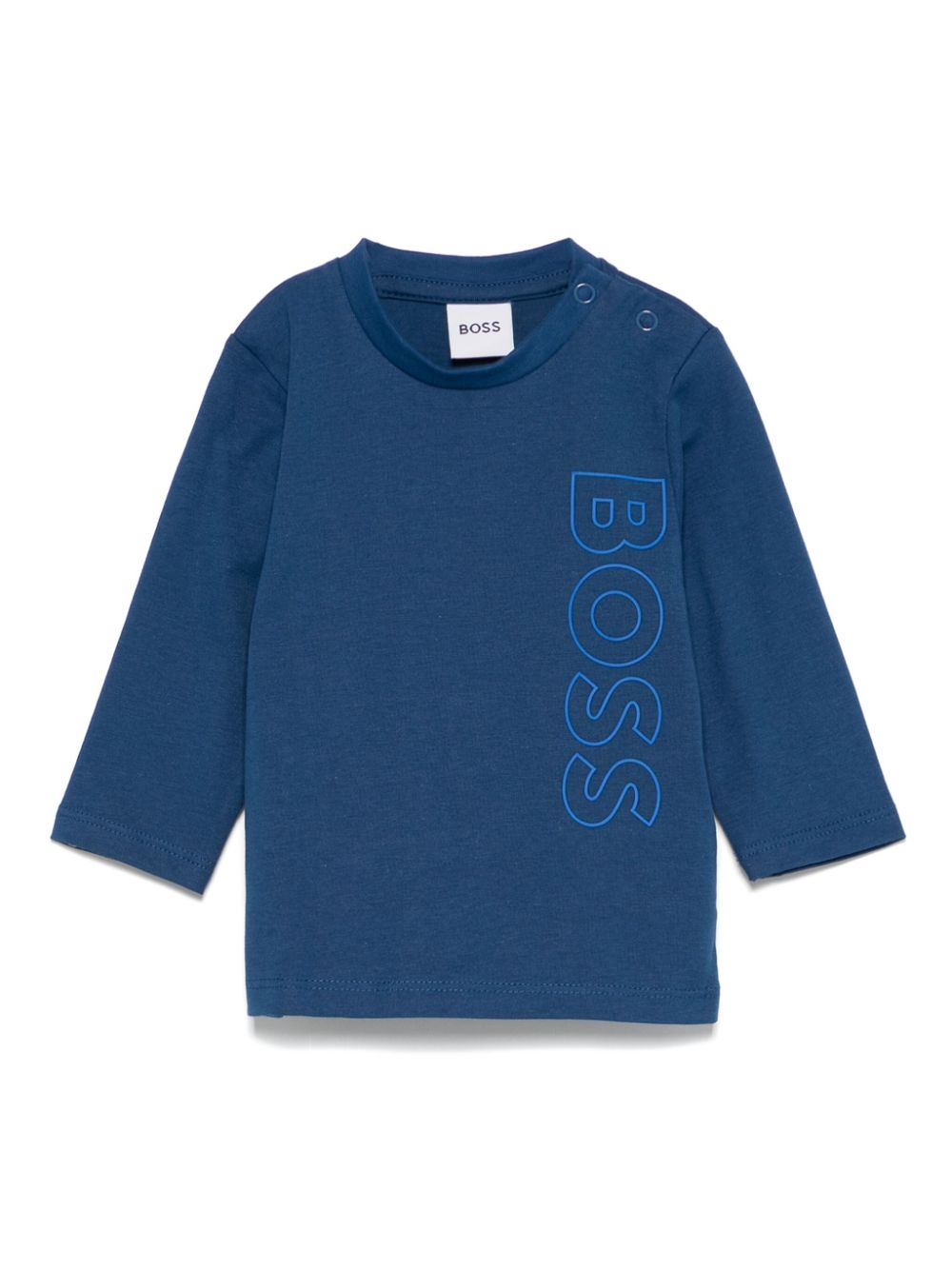 Rubberised logo-detail T-shirt - Blue