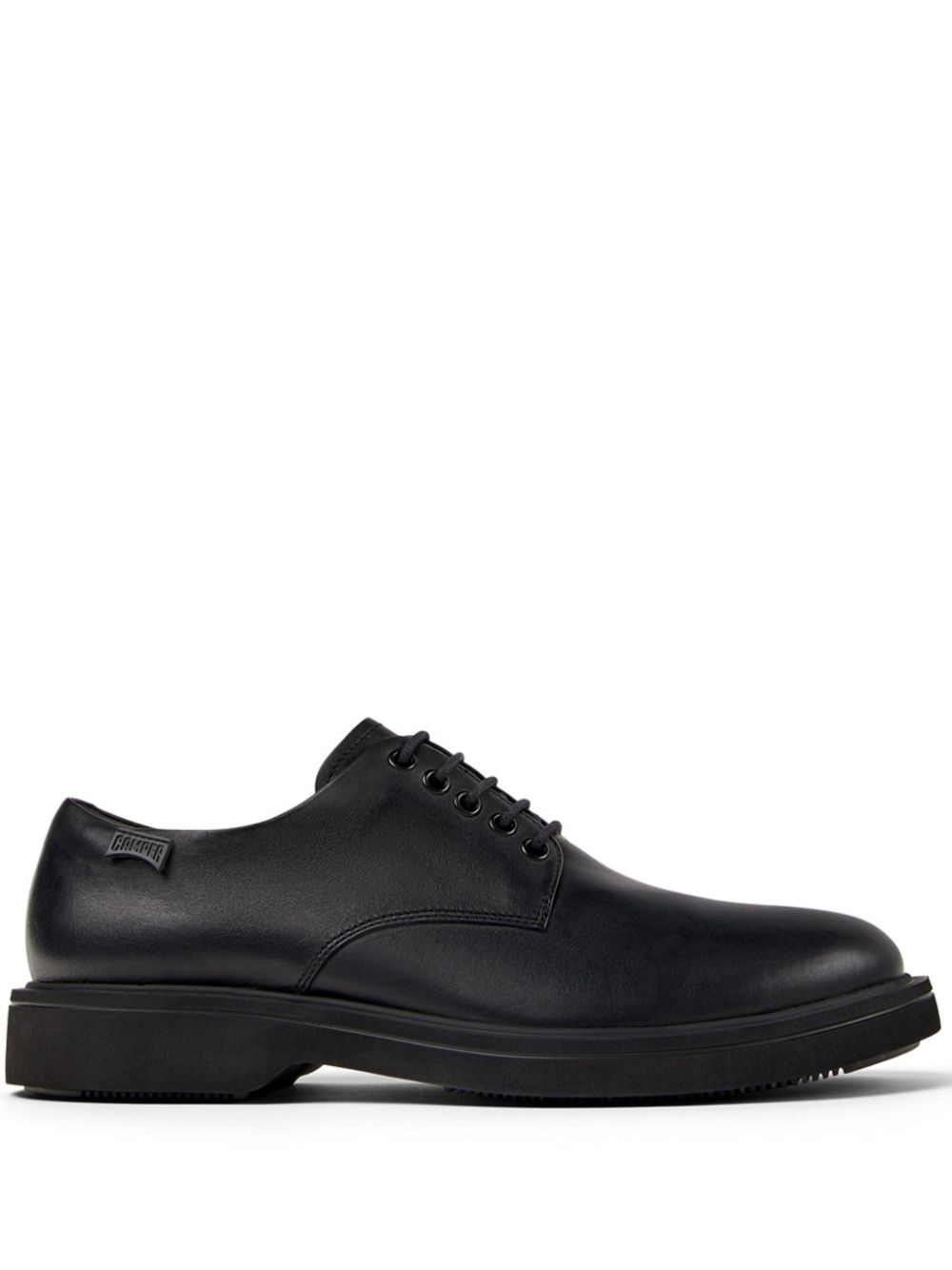 Norman leather low-top brogues - Black