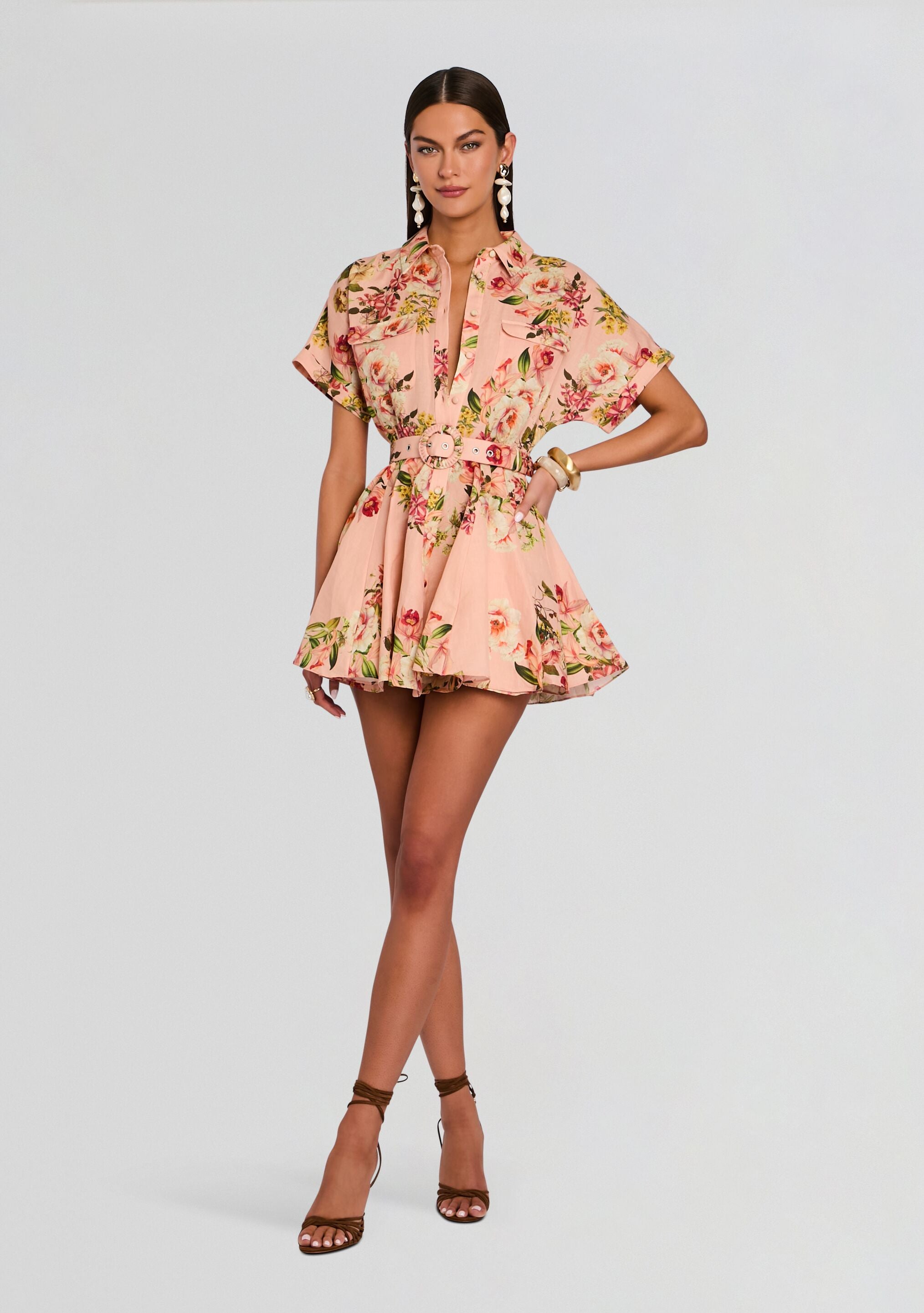 Ayla Short Dress With Belt Buckle