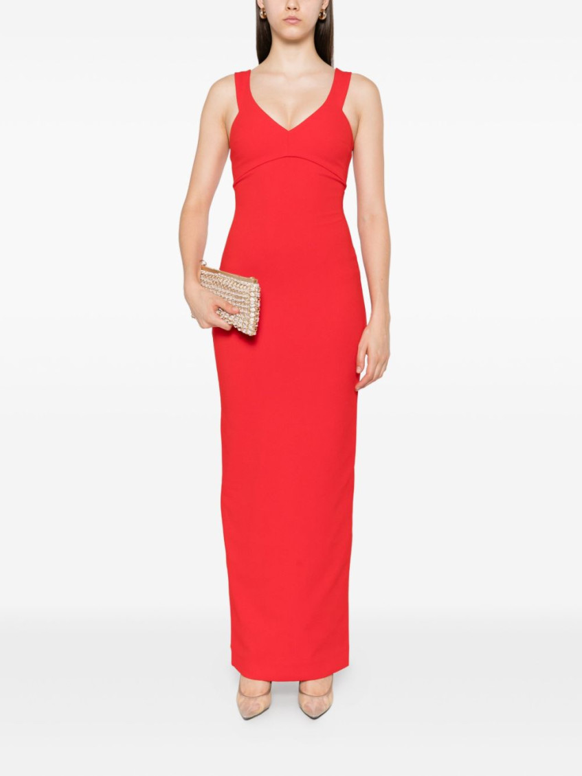 Nalani V-neck maxi dress - Red