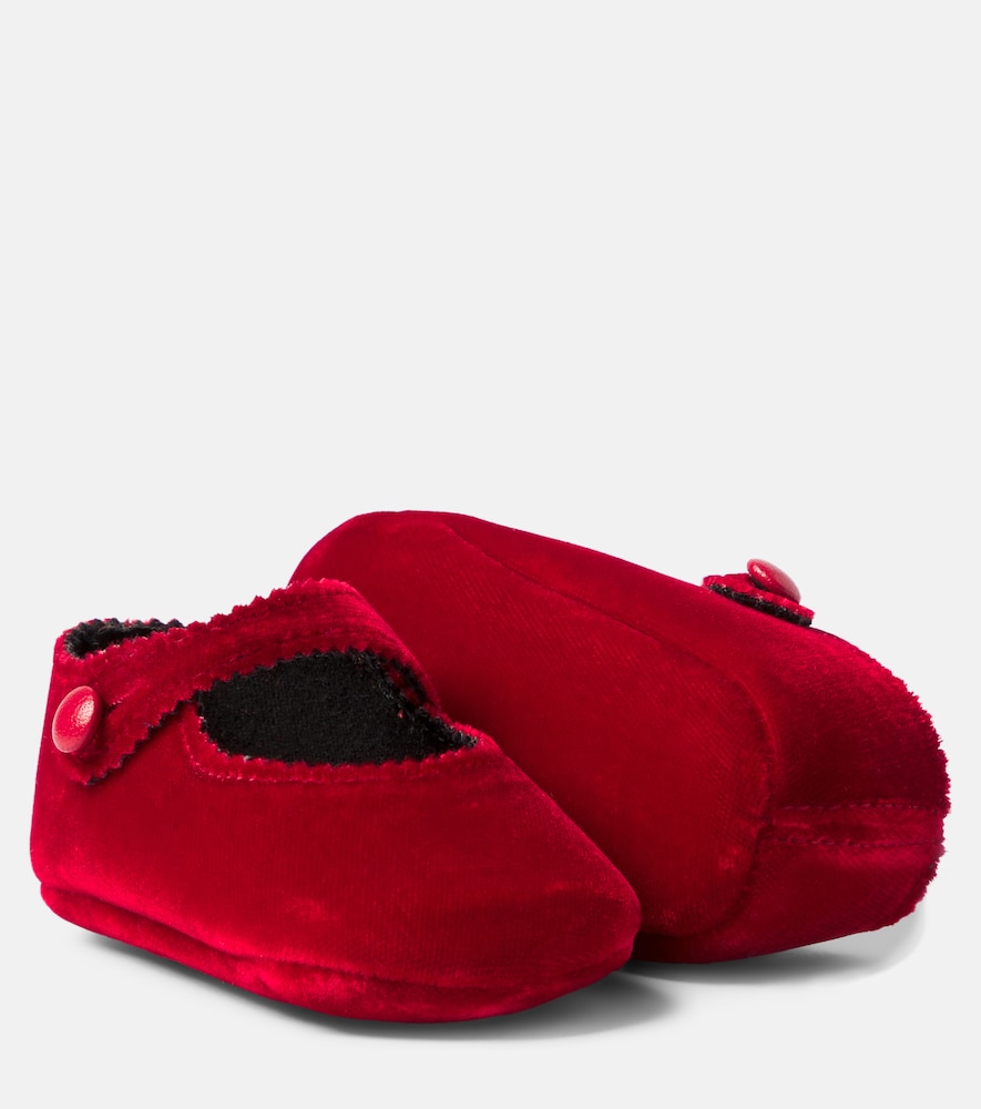 PèPè Baby velvet Mary Jane flats