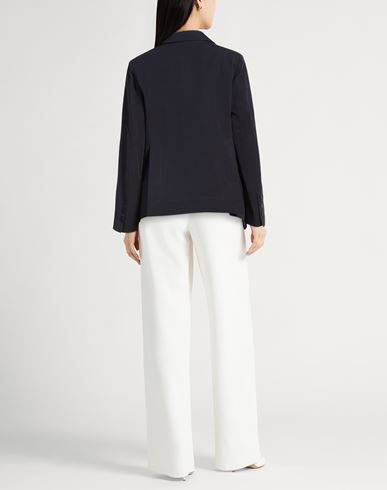 Woman Blazer Midnight blue Size 8 Cotton, Linen