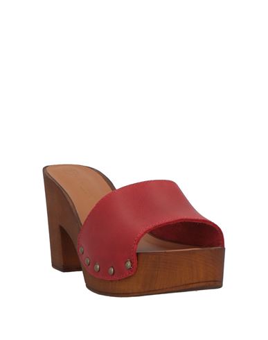 Woman Sandals Red Size 9 Leather