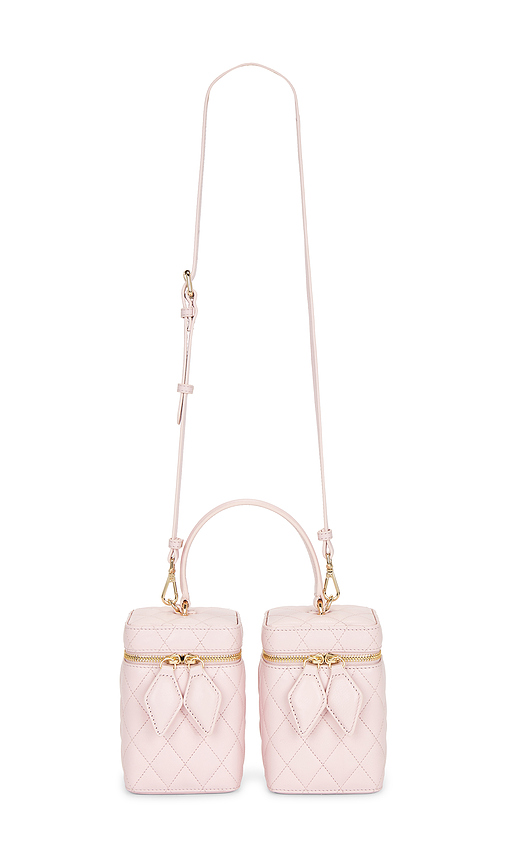 AKNVAS Rox Mini Quilted Leather Double Box Bag in Pink