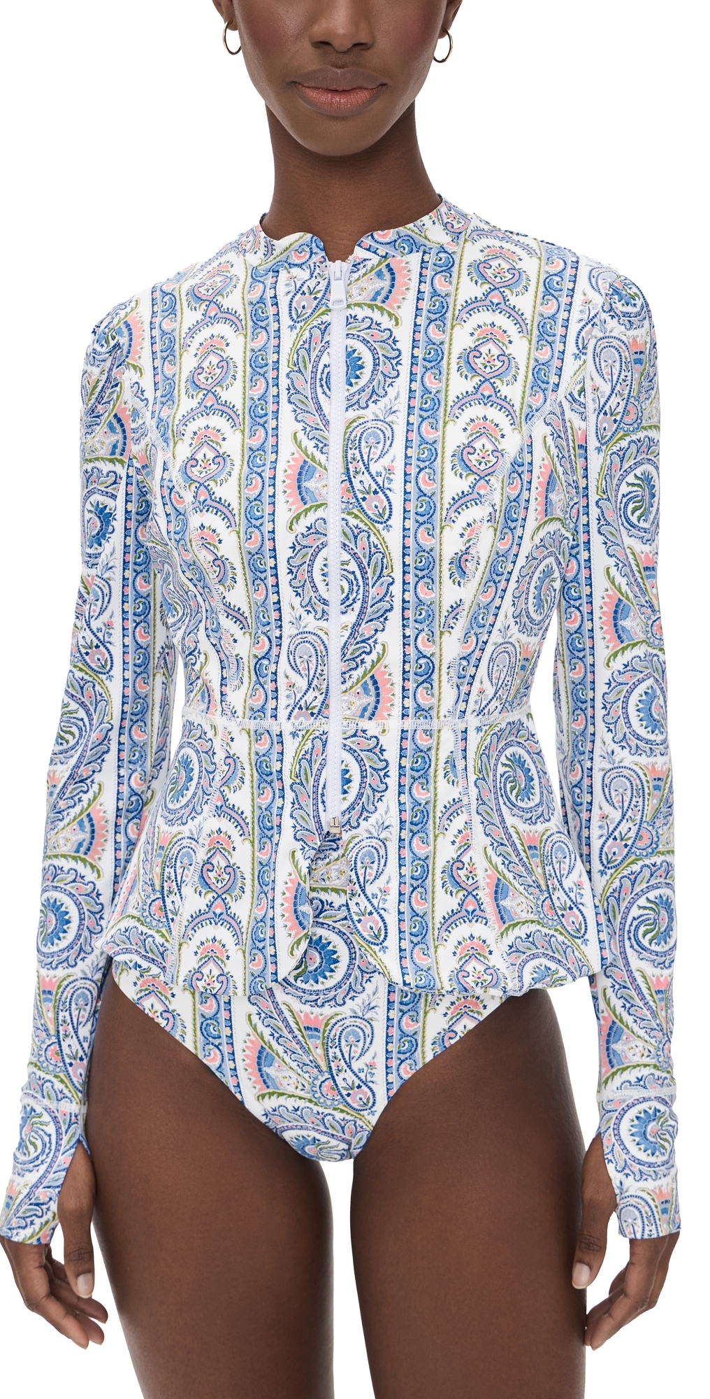 The Alexia Rashguard Top Corsica Paisley Blue