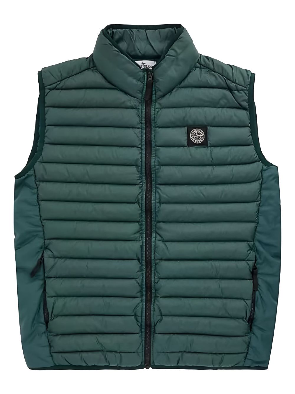 Quilted logo gilet - Green