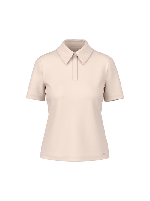 Marc Cain Polo Shirt in Cotton Stretch, white, 34 N