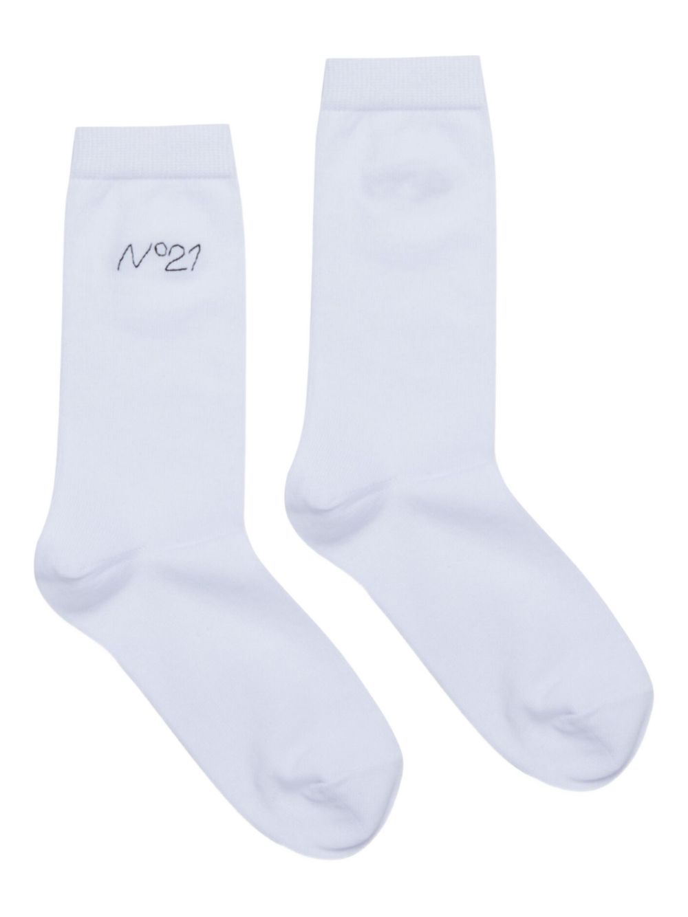Nº21 Kids logo socks - White