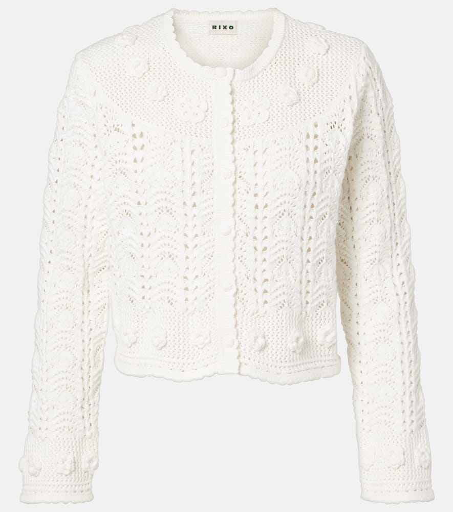 Kyra open-knit cotton cardigan