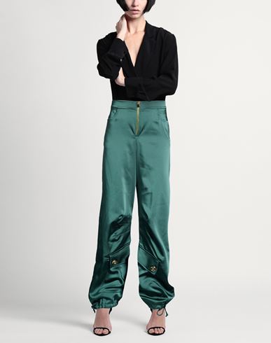 Woman Pants Deep teal Size M Polyester, Elastane