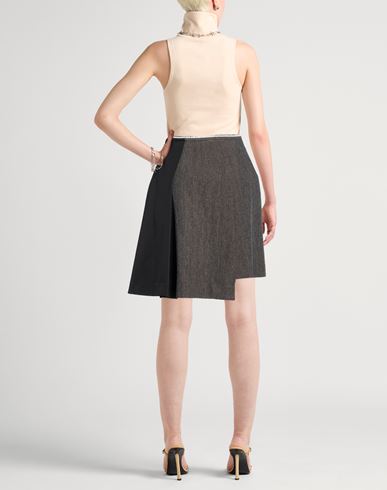 Woman Mini skirt Grey Size 1 Wool, Polyester