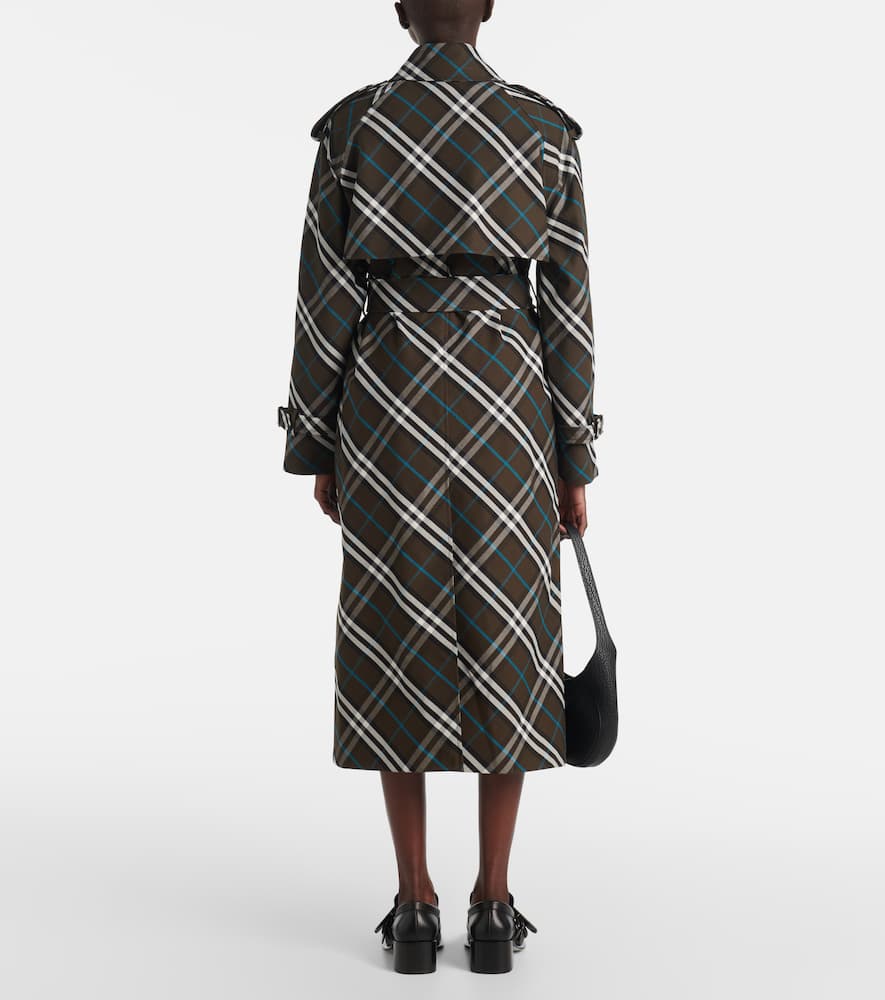 Check trench coat