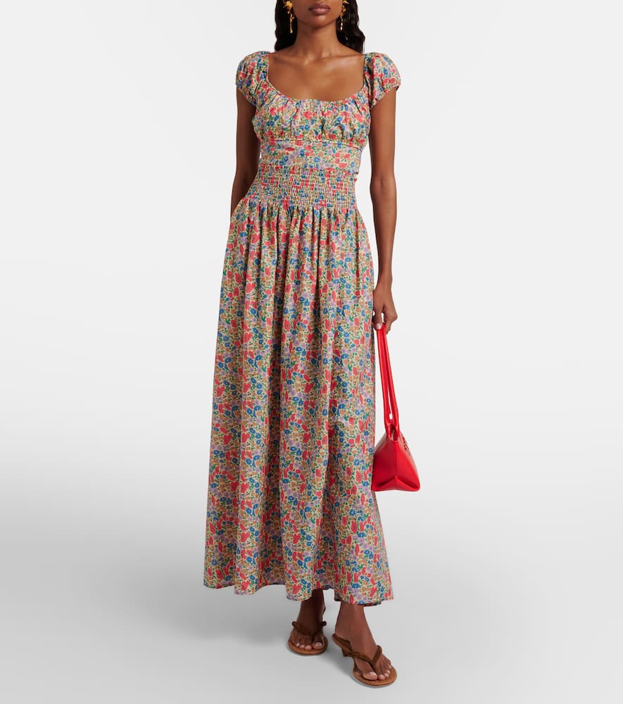 Millie floral cotton maxi skirt