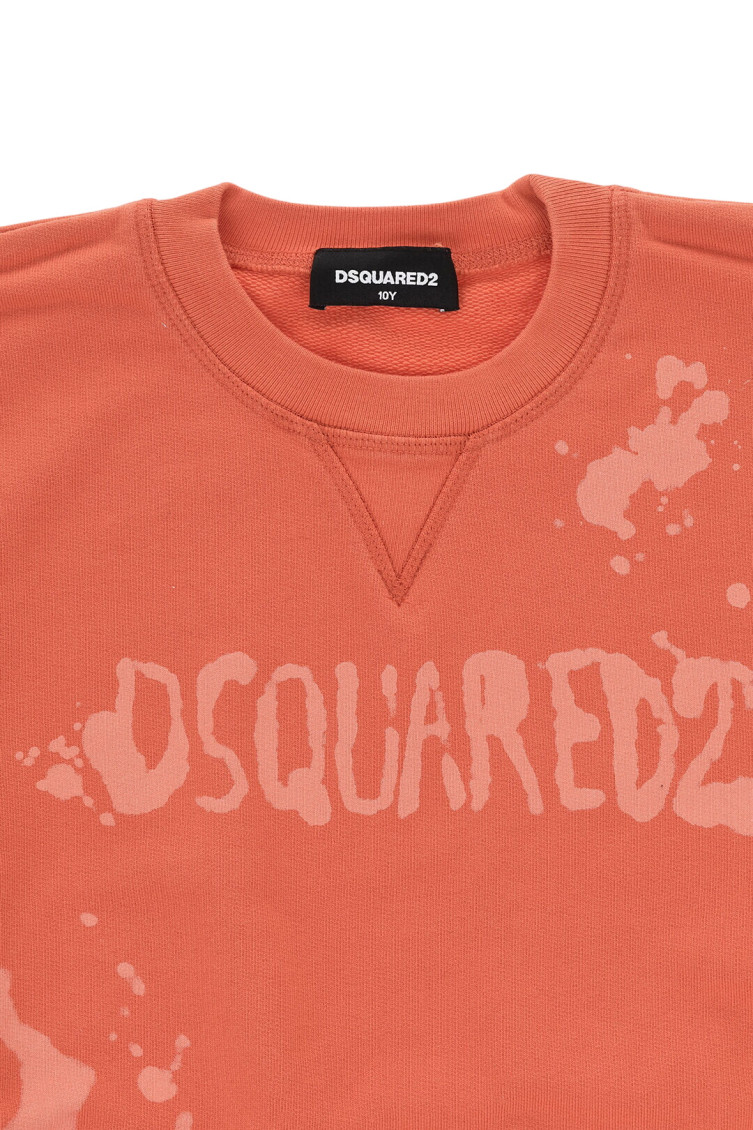 Boys Orange Relaxed Sweatshirt