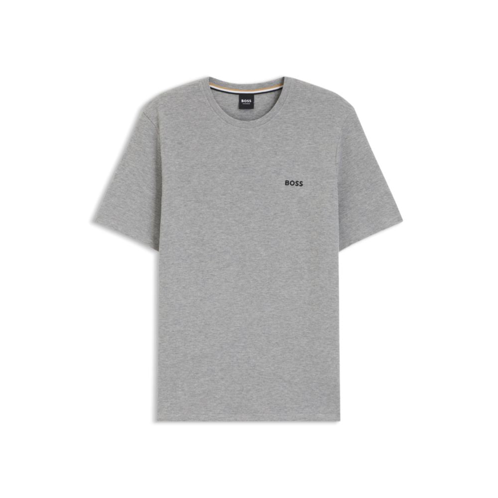 Cotton-blend pajama T-shirt with embroidered logo