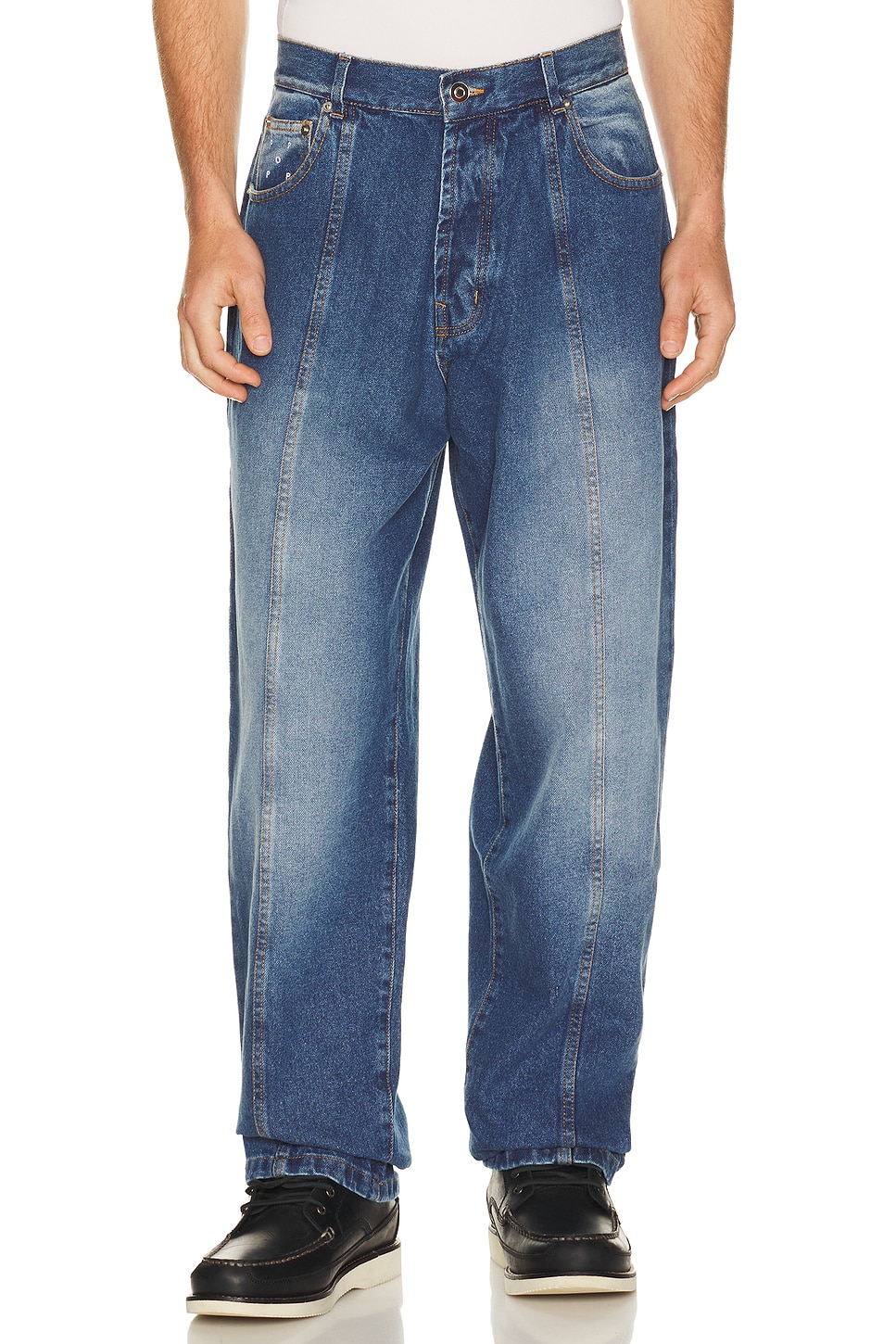 Pop Trading Company Drs Denim Seam Pants in Blue