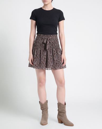 Woman Mini skirt White Size 4 Silk