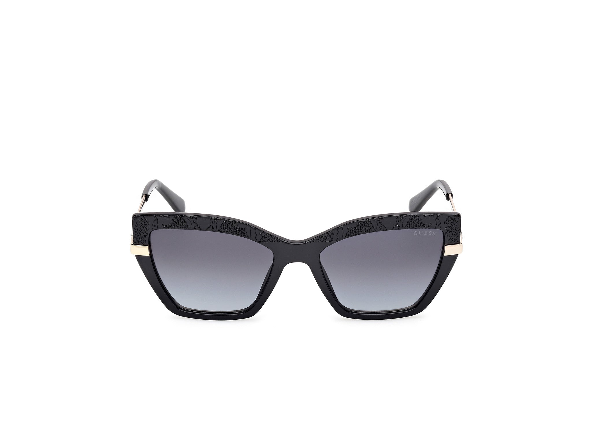Guess Mujer Guess GU00216 01B Gafas de sol Inyectado Negro Fumar Cuadrada Norma