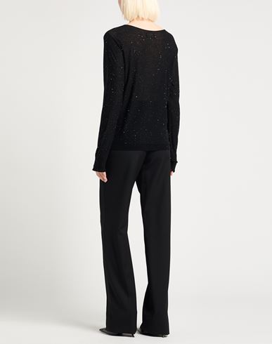 Woman Sweater Black Size XL Merino Wool