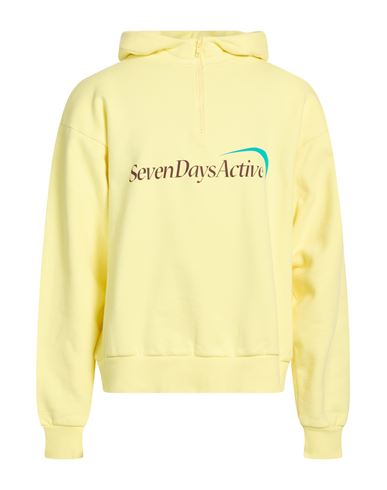 Man Sweatshirt Pastel yellow Size XS Cotton