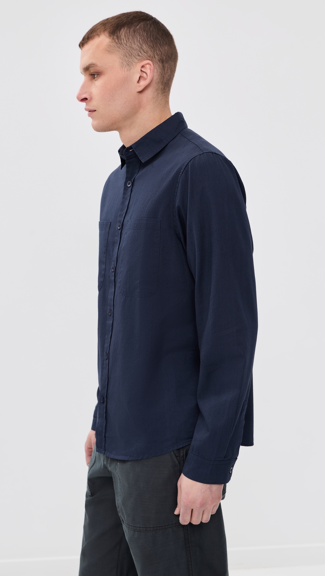 Original Button Down Shirt Dark Blue
