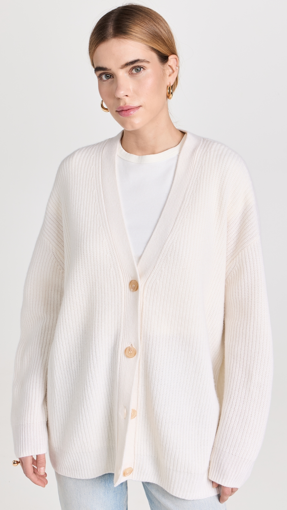 Cashmere Cocoon Cardigan Ivory