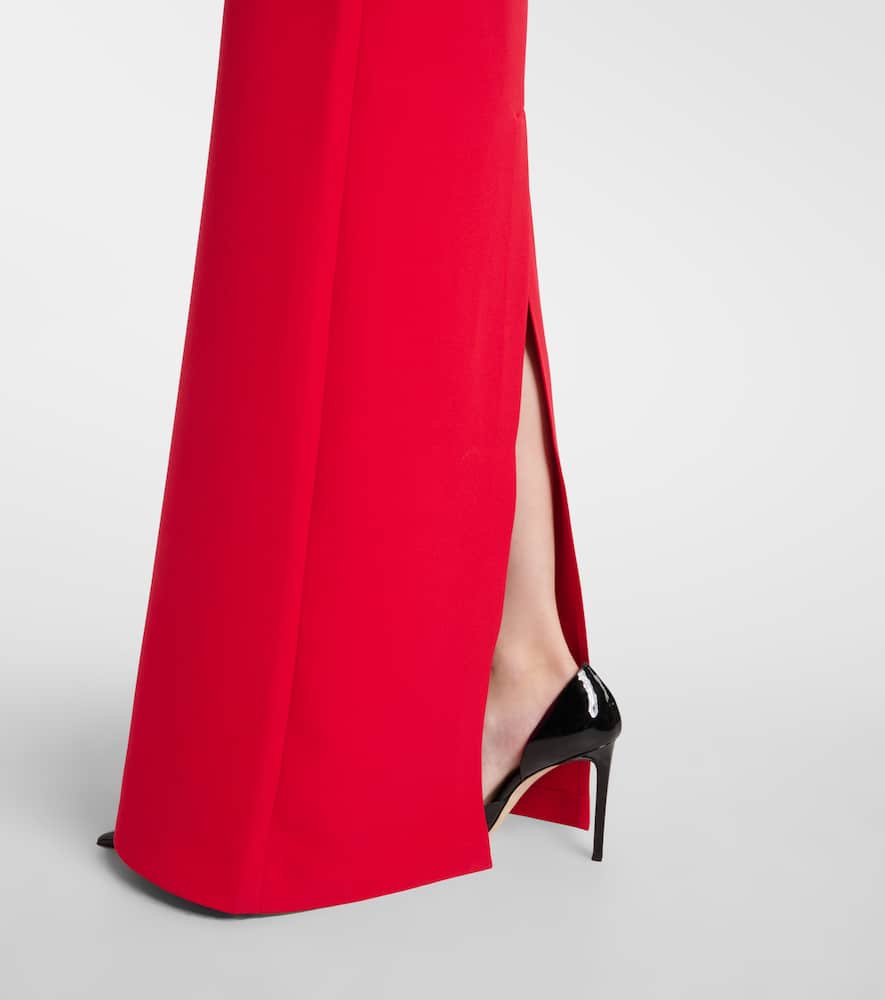 Ryan ruffled off-shoulder crêpe gown