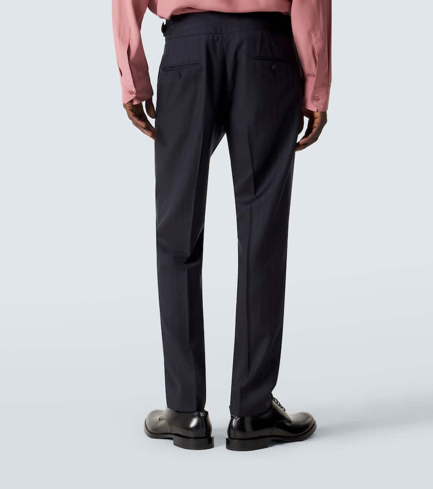Chalk stripe virgin wool slim pants