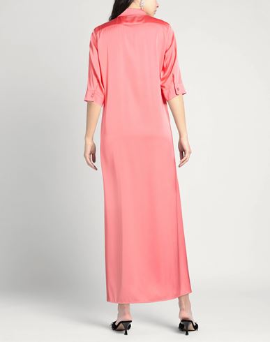 Woman Maxi dress Coral Size 10 Polyester, Elastane