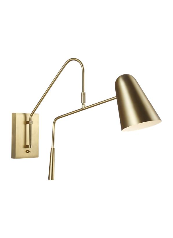 Visual Comfort Studio Simon Wall Sconce in Burnished Brass And Burnished Brass by Ellen Degenere