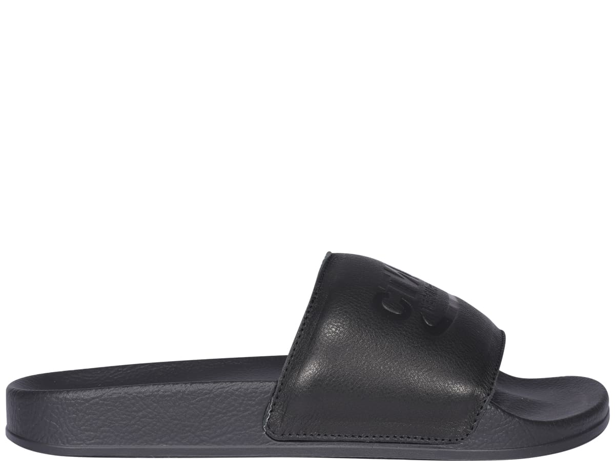 Logo debossed slides - Black