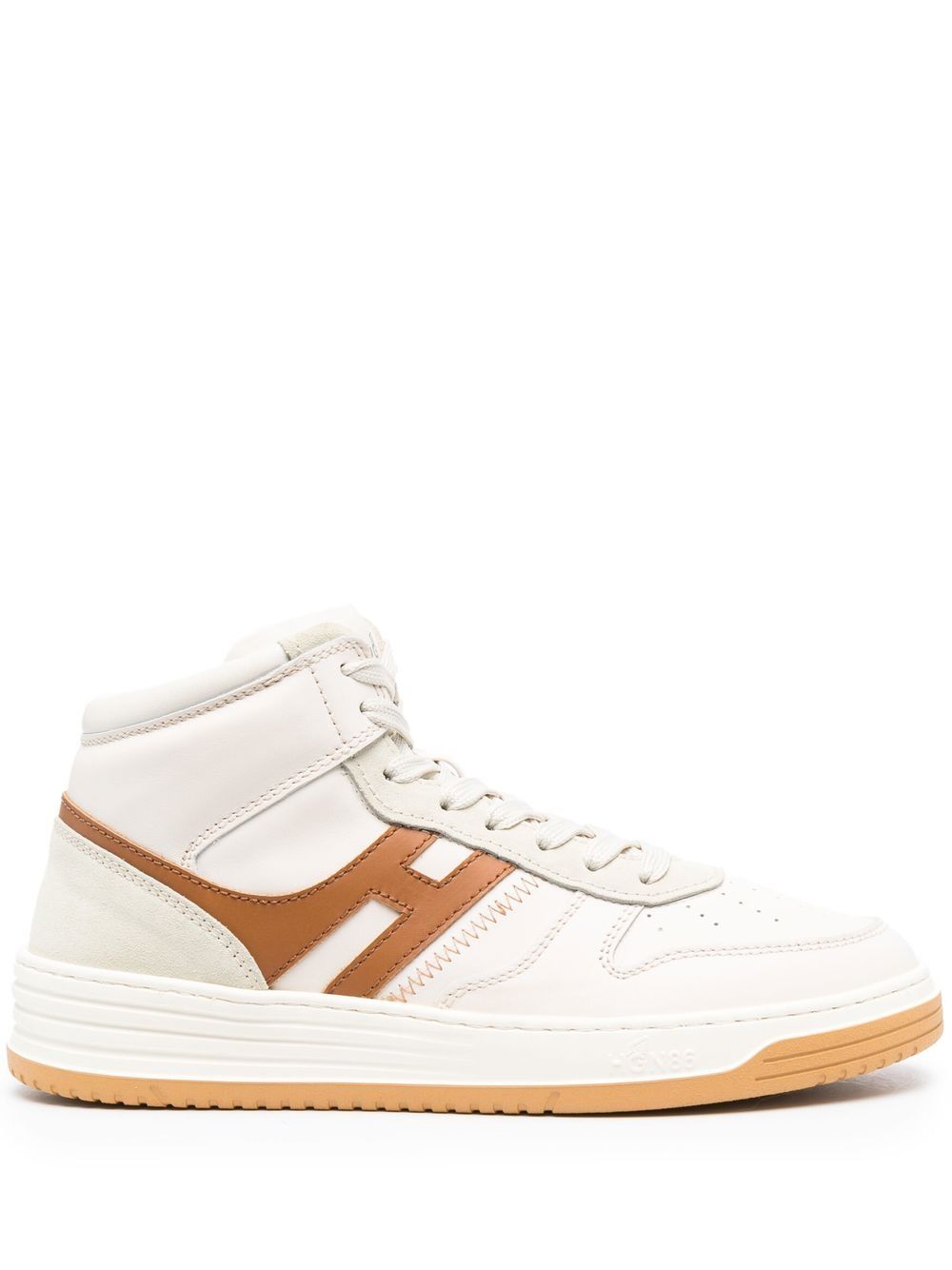 Panelled high-top sneakers - Neutrals