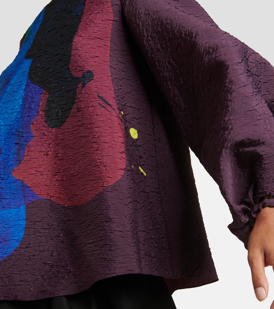 Printed silk blouse