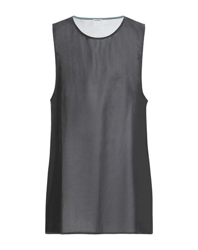 Man Tank top Black Size 40 Cotton
