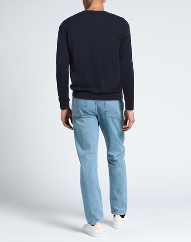 Man Sweater Midnight blue Size 36 Cotton