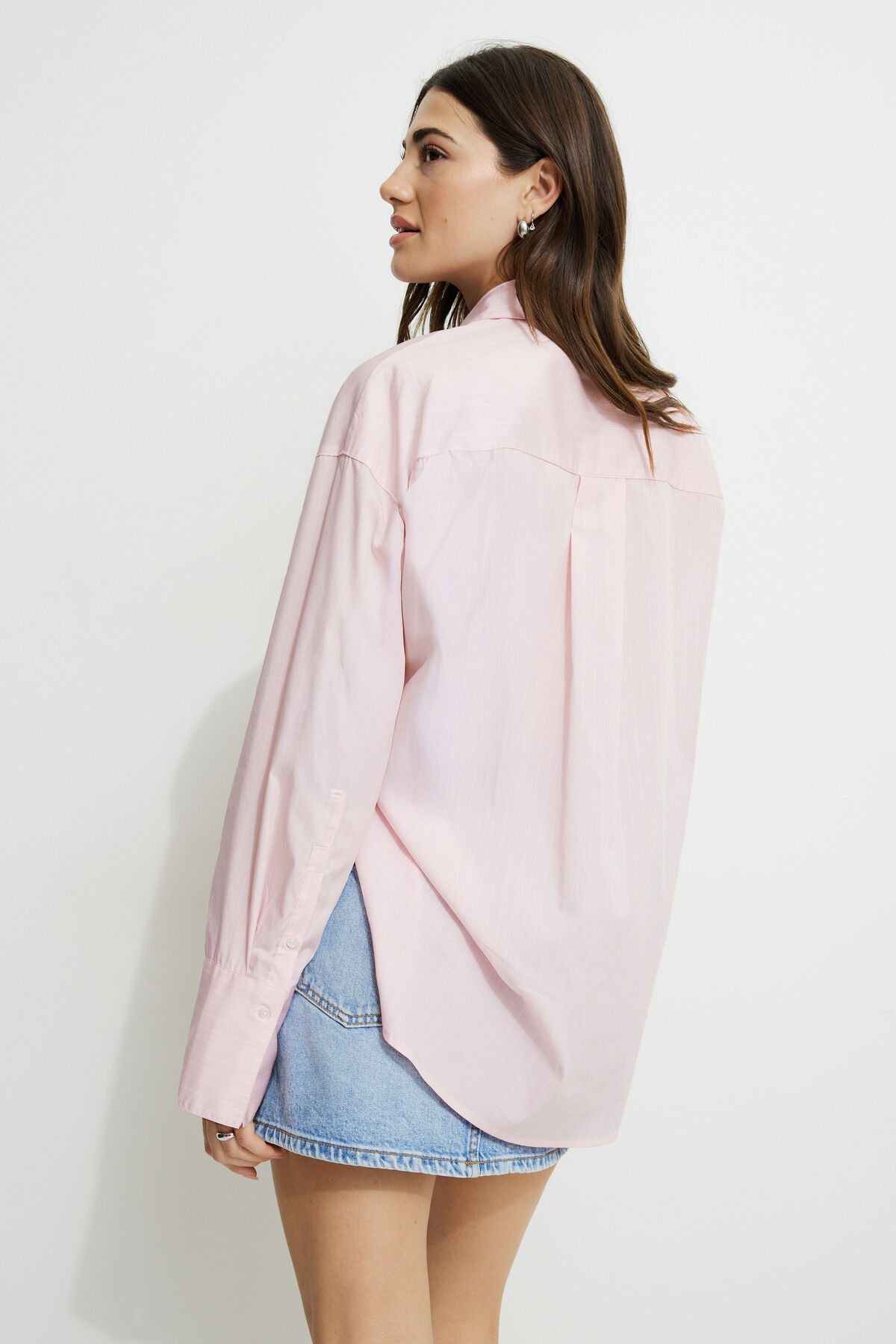 Monroe Striped Oversized Poplin Shirt