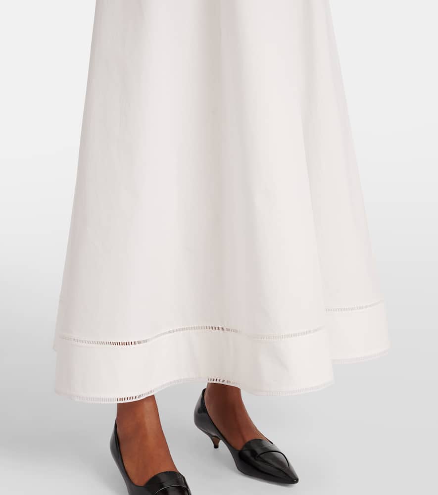 Róhe Embroidered cotton poplin midi dress
