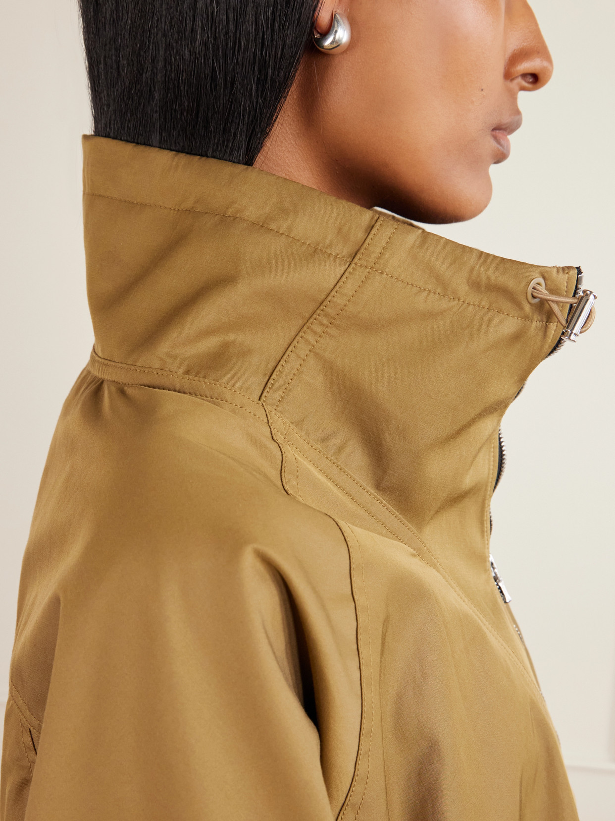 Coulson Half-zip Cotton-blend Shell Jacket - Green